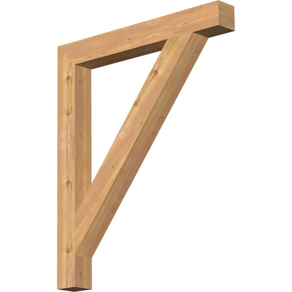 Ekena Millwork Traditional Block Smooth Bracket, Western Red Cedar, 3 1/2"W x 30"D x 36"H BKT04X30X36TRA05SWR - main